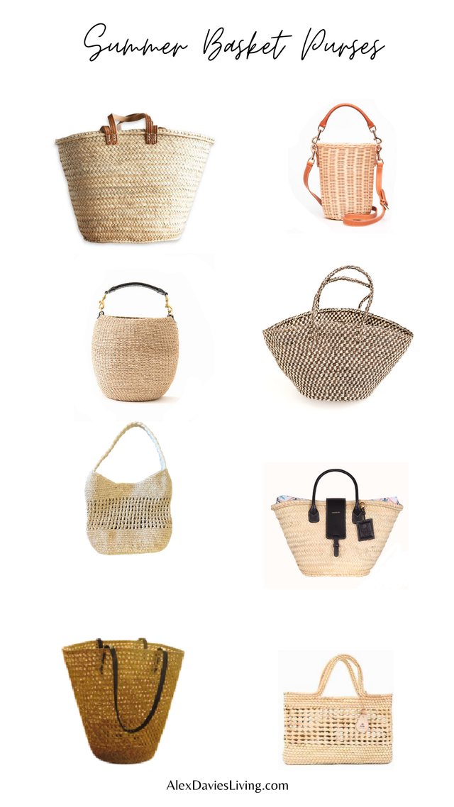 Basket Purses Market Totes and Birken Bags Straw for Summer
